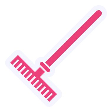 Rake web icon vector illustration