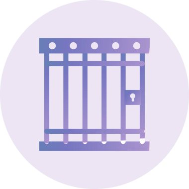 hapishane vektör simgesi modern illüstrasyon