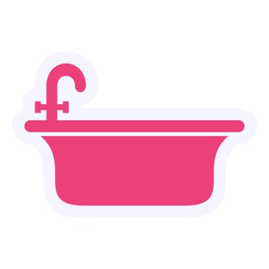 Küvet. Web simgesi basit illüstrasyon