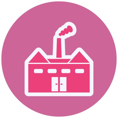 Fabrika. Web simgesi basit illüstrasyon