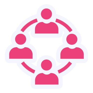 İş insanları simgesinin vektör illüstrasyonu 