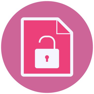  Güvensiz Belge Vektörü Glyph Simgesi Tasarımı