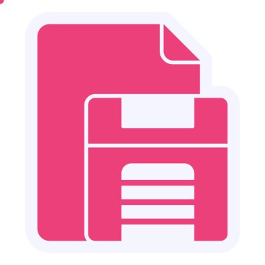 Dosya simgesinin vektör illüstrasyonu