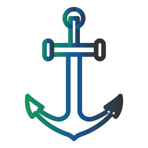 Anchor Icon Ship Helm Sign Isolated Element Illustration — Stockvektor