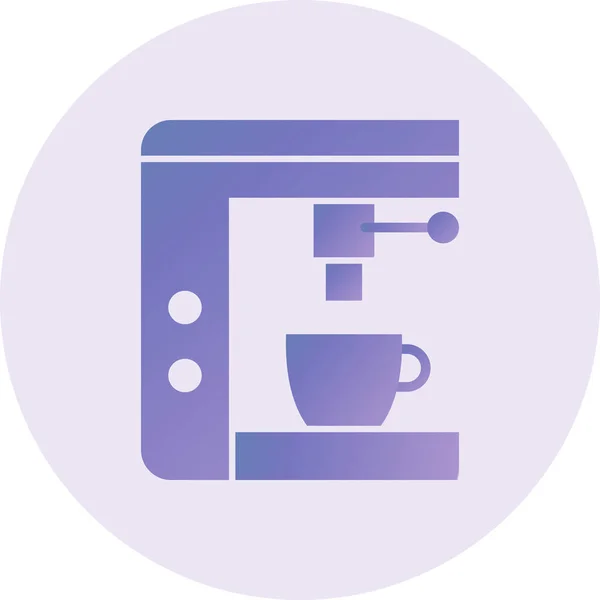 Kaffeemaschine Web Symbol Einfache Illustration — Stockvektor