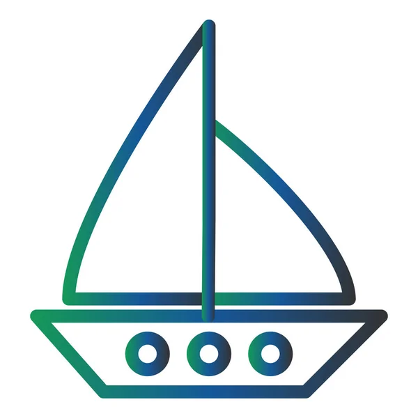 Векторная Иллюстрация Значка Лодки — стоковый вектор