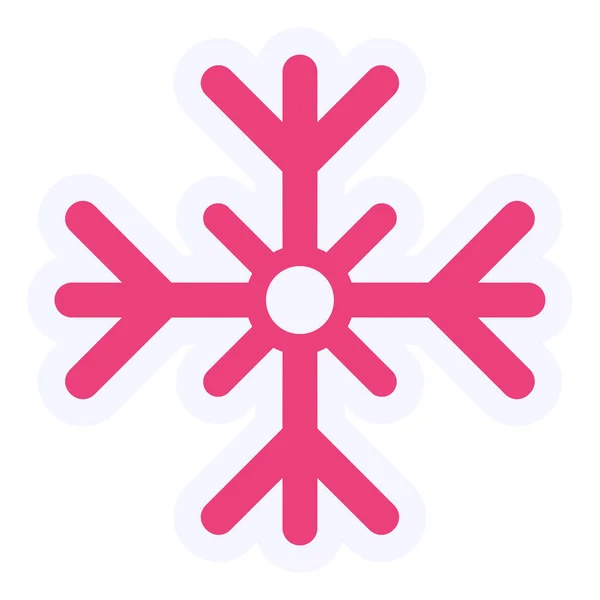 Beautiful Snowflake Web Icon Illustation — ストックベクタ
