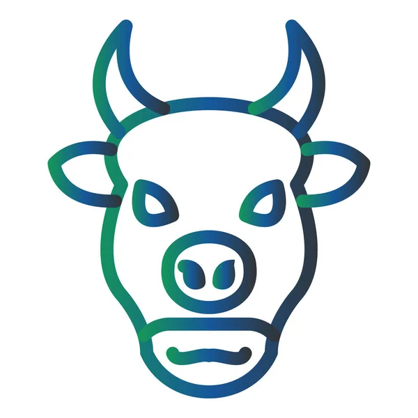Bison Web Icon Vector Illustration —  Vetores de Stock