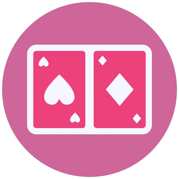 Playing Cards Vector Glyph Icon Design —  Vetores de Stock