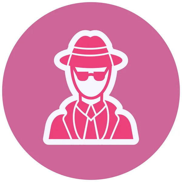 Spy Man Web Icon Simple Illustration — 스톡 벡터