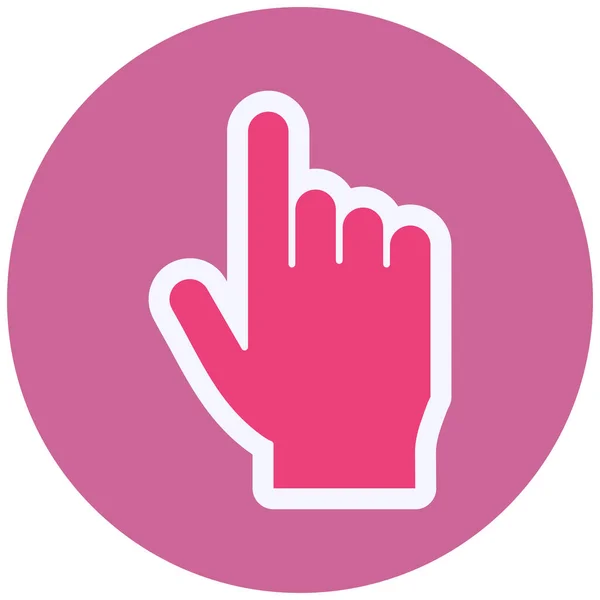 Pointing Hand Web Icon Vector Illustration — Stockvektor