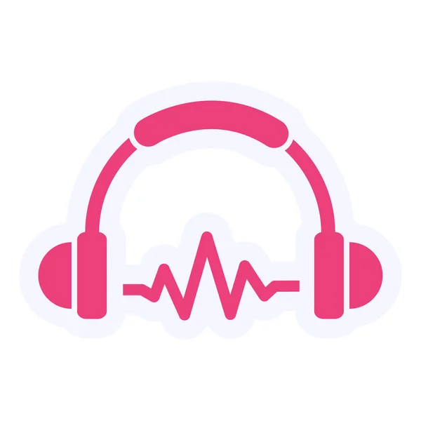 Sonido Beats Icono Web Ilustración Simple — Vector de stock
