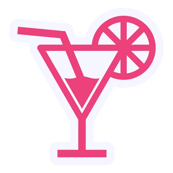 Cocktail Cocktail Web Icon Simple Illustration — Stockvektor