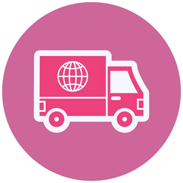 Vector Illustration Global Delivery Icon — Vetor de Stock