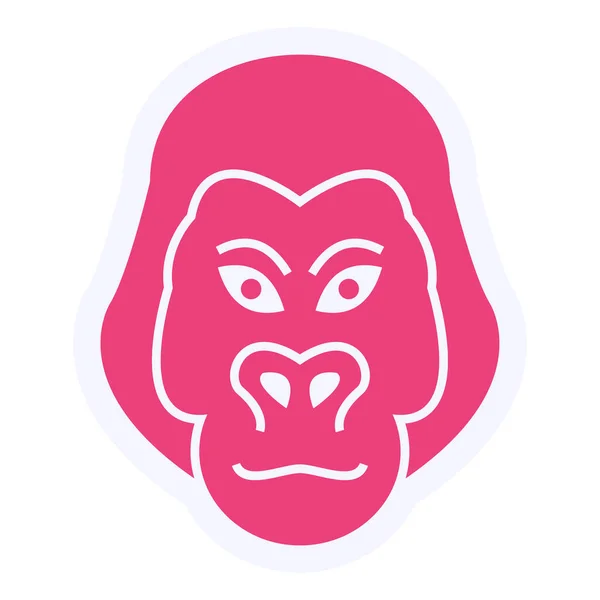 Gorilla Web Icon Vector Illustration — Stockový vektor