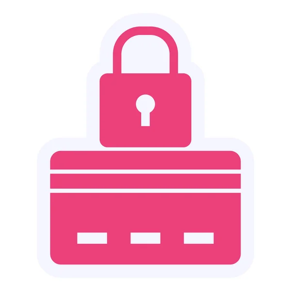 Safe Credit Card Vector Glyph Icon Design — Stockvector