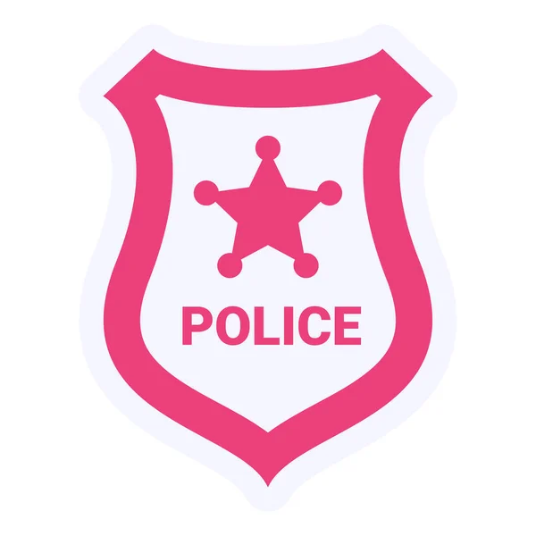 Police badge icon. Simple illustration of police badge vector icon