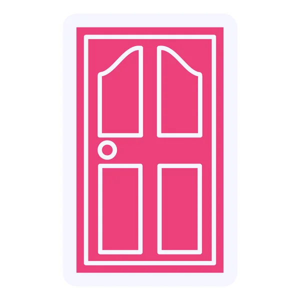 Door Web Icon Vector Illustration — Image vectorielle