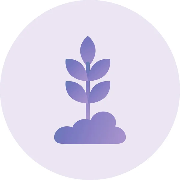 Plant Icon Web Simple Illustration — Vetor de Stock