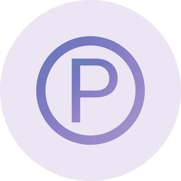 Parking Sign Icon Simple Web Illustration — Stock vektor