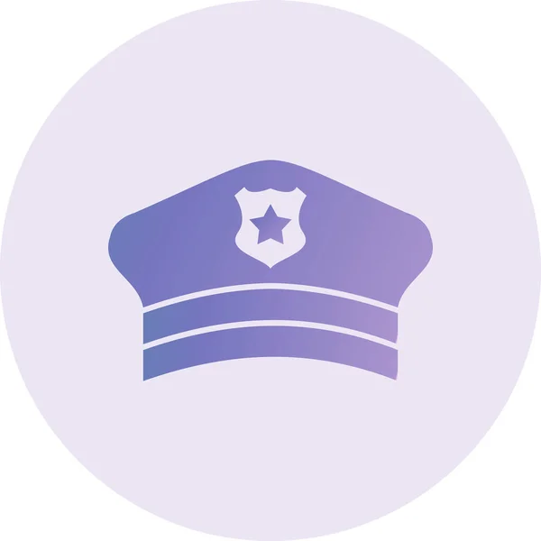 Police Hat Vector Icon Modern Simple Illustration — Stockvector