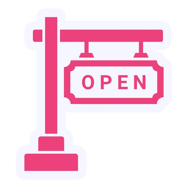 Vector Illustration Open Sign Modern Icon — Image vectorielle