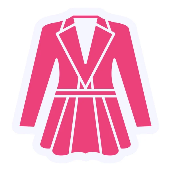 Vector Illustration Ladies Coat — Vector de stock