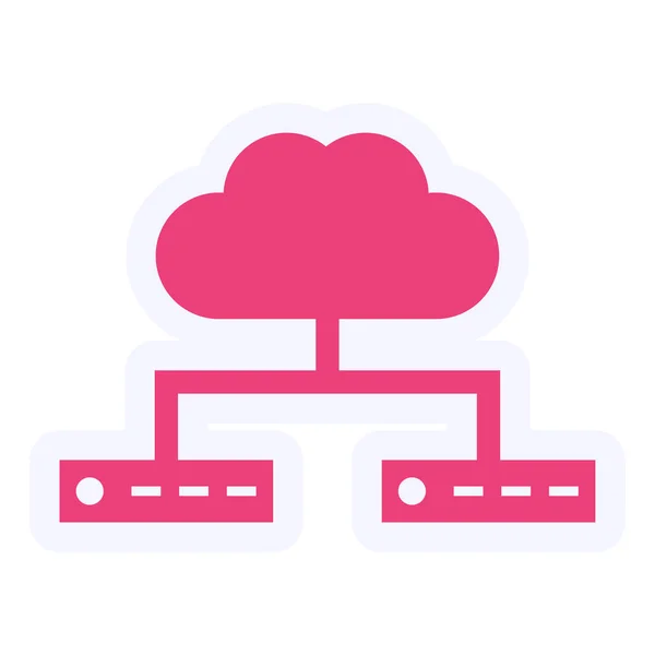 Vector Illustration Cloud Data — Wektor stockowy