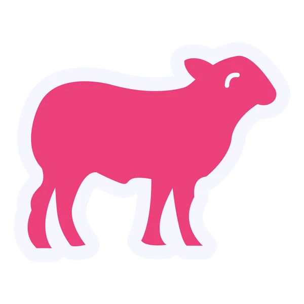 Sheep Web Icon Vector Illustration — Image vectorielle
