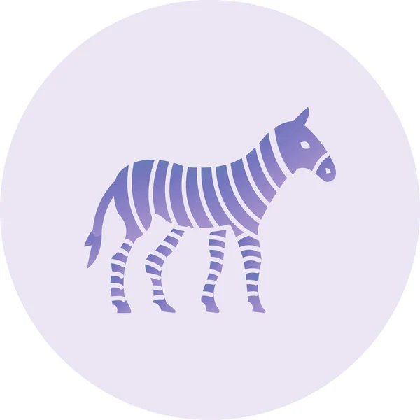 Zebra Web Icon Vector Illustration — Stockvector