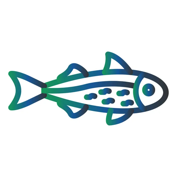 Salmon Web Icon Vector Illustration — Stockvektor