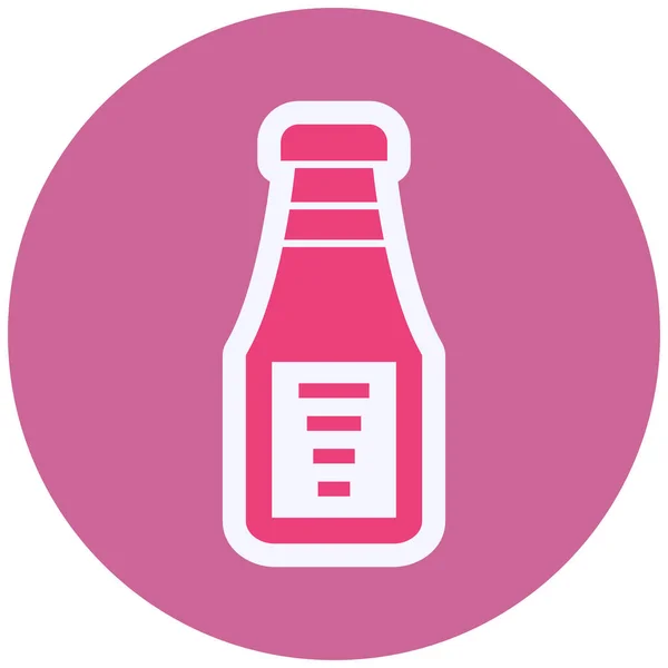Ketchup Bottle Web Icon — Stockvektor