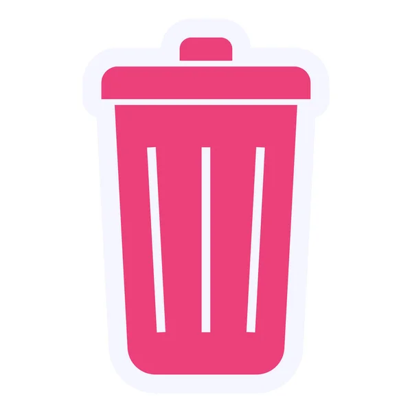 Basura Icono Web Diseño Simple — Vector de stock