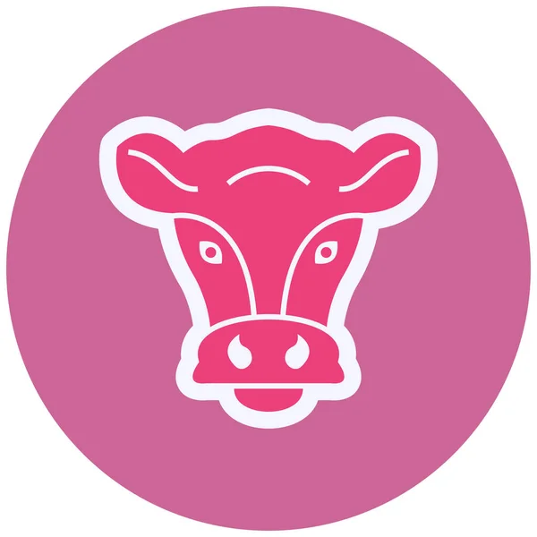 Cow Web Icon Vector Illustration —  Vetores de Stock