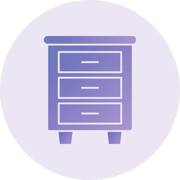 Drawers Web Icon Vector Illustration — Vettoriale Stock