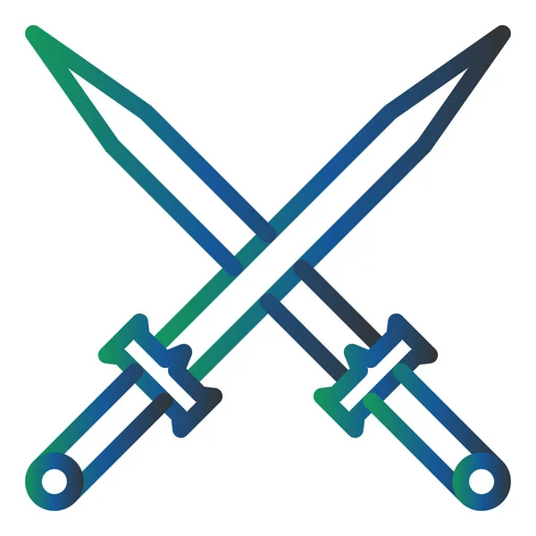 Schwertvektor Glyphen Icon Design — Stockvektor