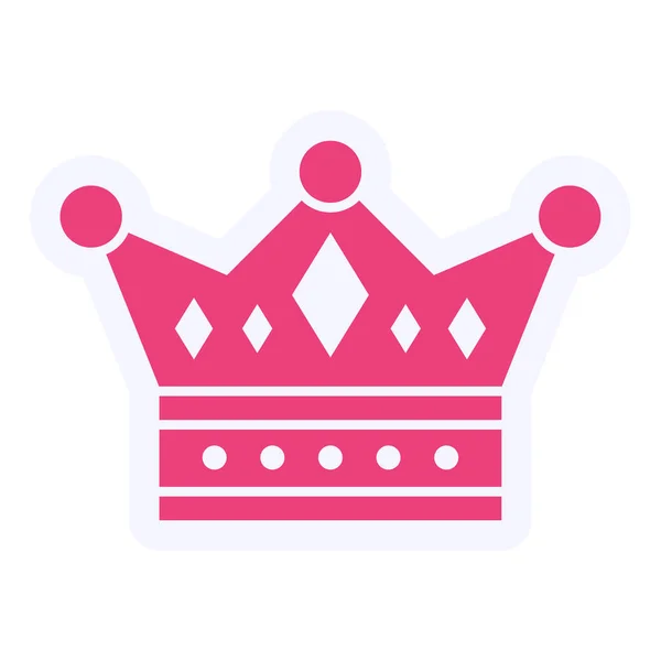 Crown Icon Flat Illustration Monarchy Sign — Archivo Imágenes Vectoriales