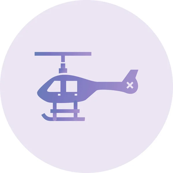 Helikopter Web Ikon Egyszerű Illusztráció — Stock Vector