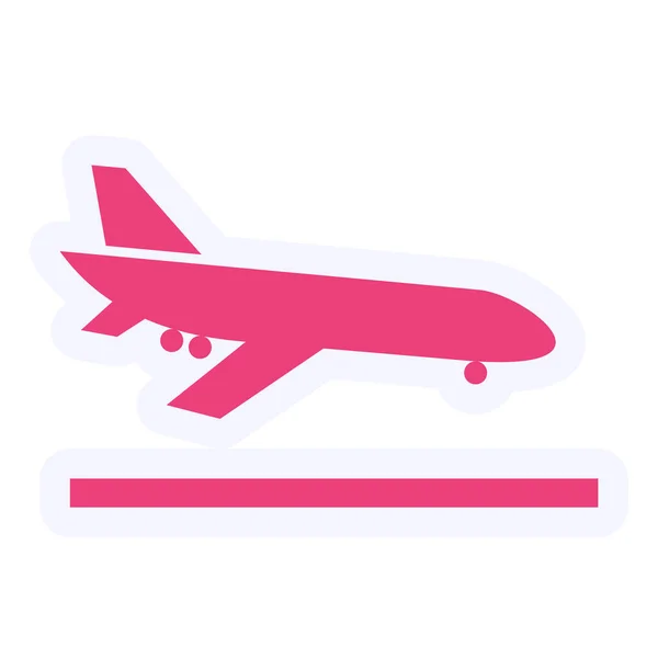 Airplane Web Icon Simple Illustration — Stock Vector
