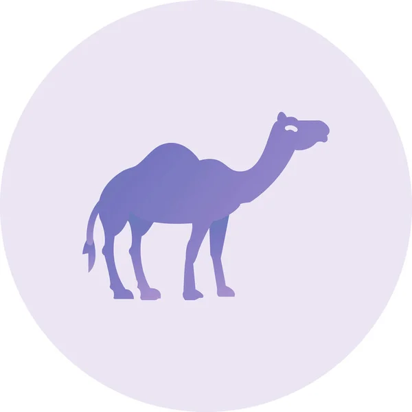 Camel Web Icon Vector Illustration — Vector de stock