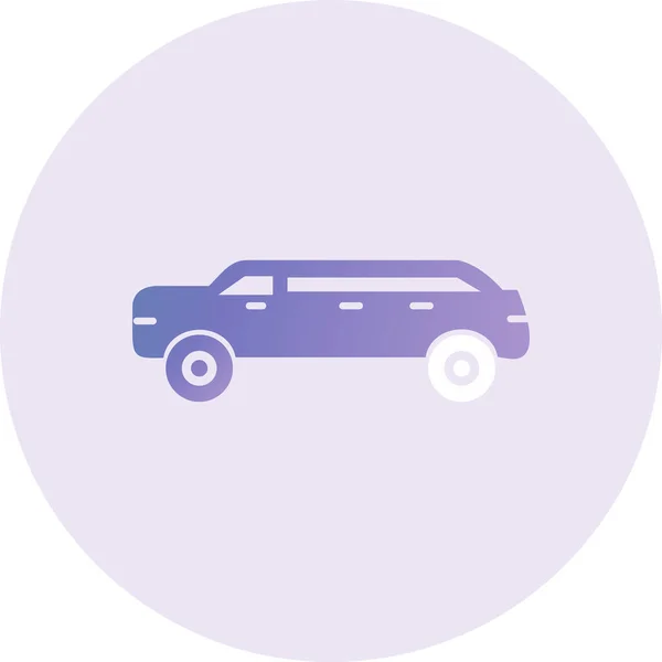 Limousine Web Icon Vector Illustration — Stock Vector