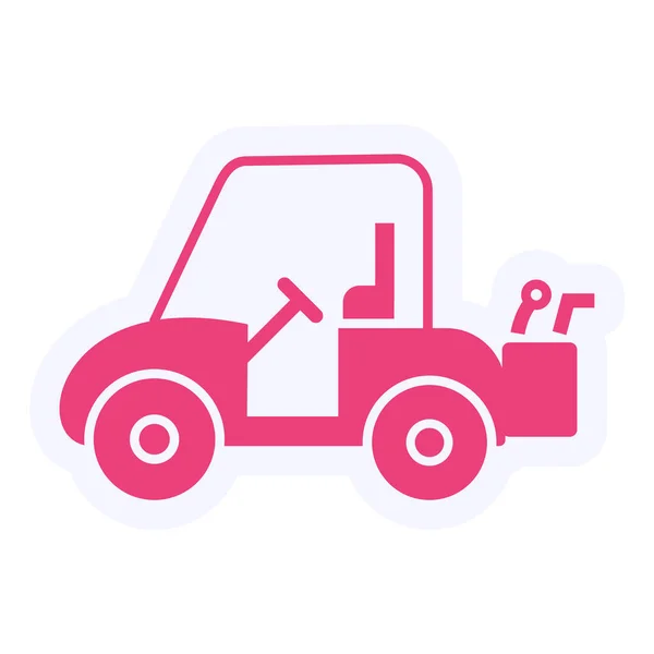 Vector Illustration Golf Cart — Stock Vector