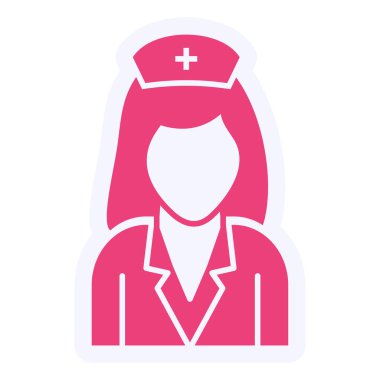 Nurse Vector Glyph Icon Design