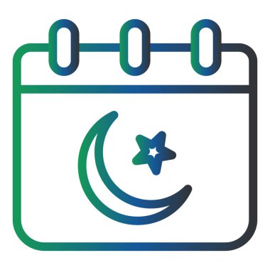  Ramadan Calender web icon vector illustration