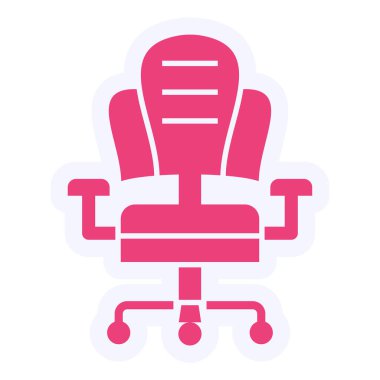 Sandalye. Web simgesi basit illüstrasyon