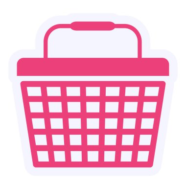 shopping basket icon, simple illustration