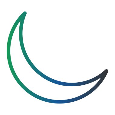 Half Moon Vector Glyph Icon Design 