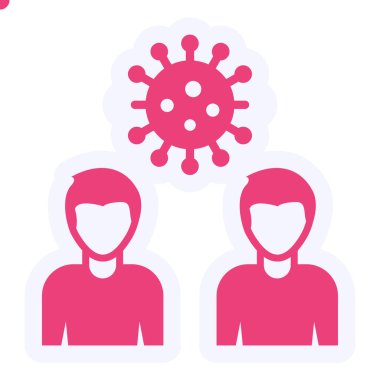 Virus Transmission Vector Glyph Icon Design
