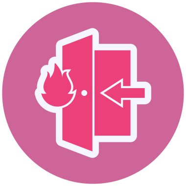 Çıkış Vektörü Kabartma Simgesini Ateşle Tasarımı 