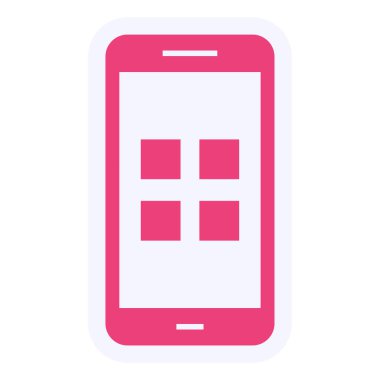 mobile phone icon, vector illustration. Application 